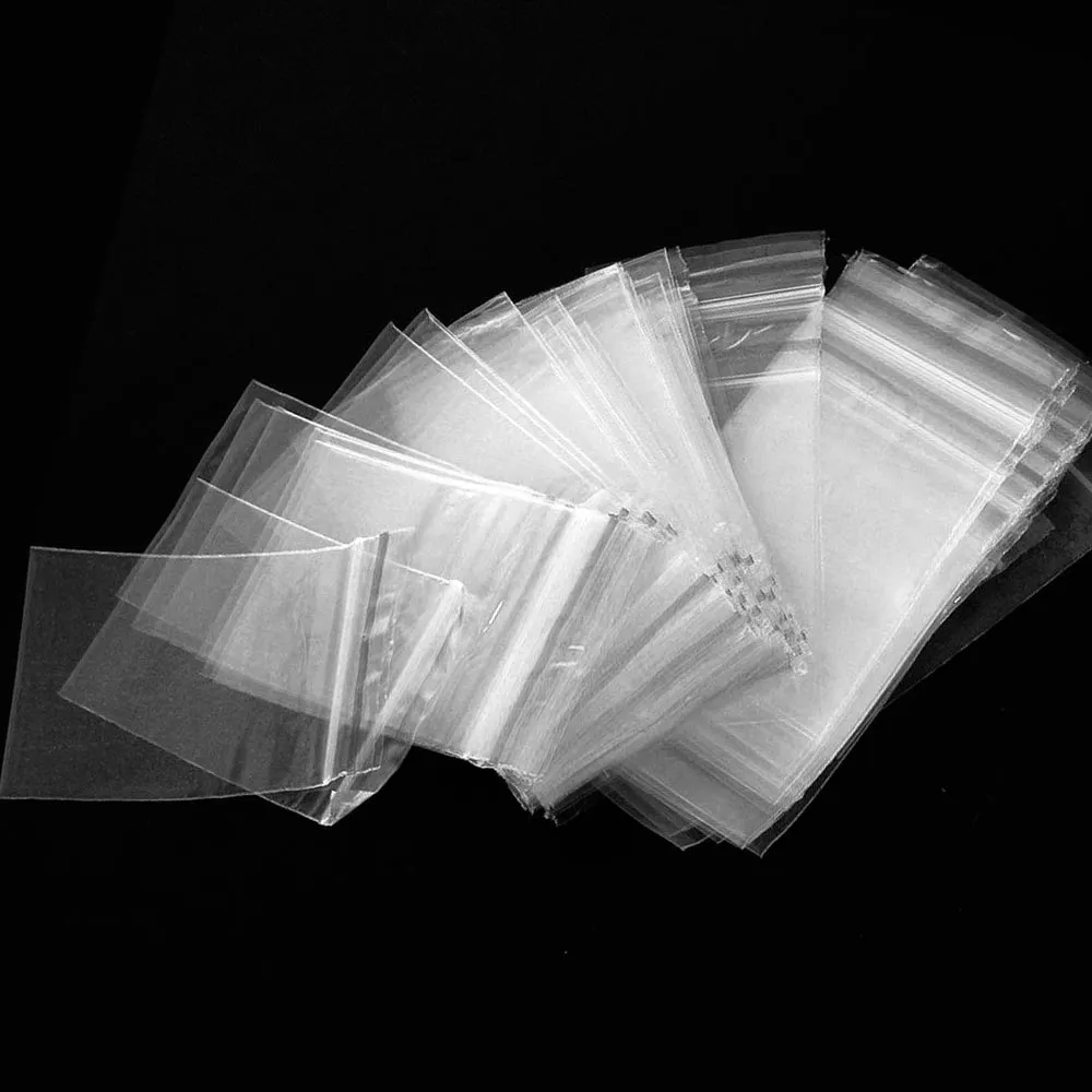 1000 Seal Poly Bag Reclosable Clear Plastic Reclosable Baggies W 2 x 3 H New