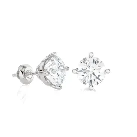 1/2 ctw Round Lab Grown Diamond Solitaire Stud Earrings