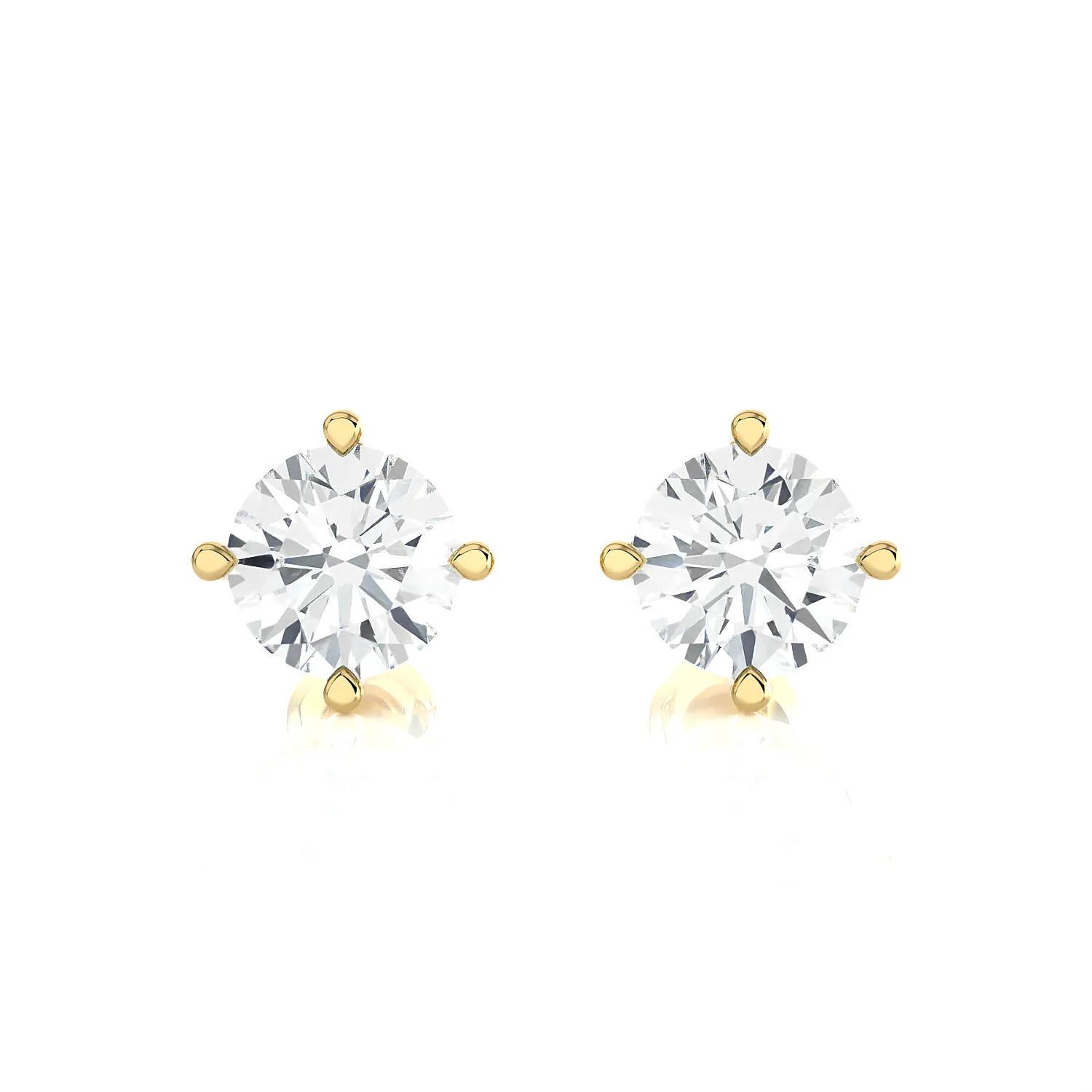 1/2 ctw Round Lab Grown Diamond Solitaire Stud Earrings