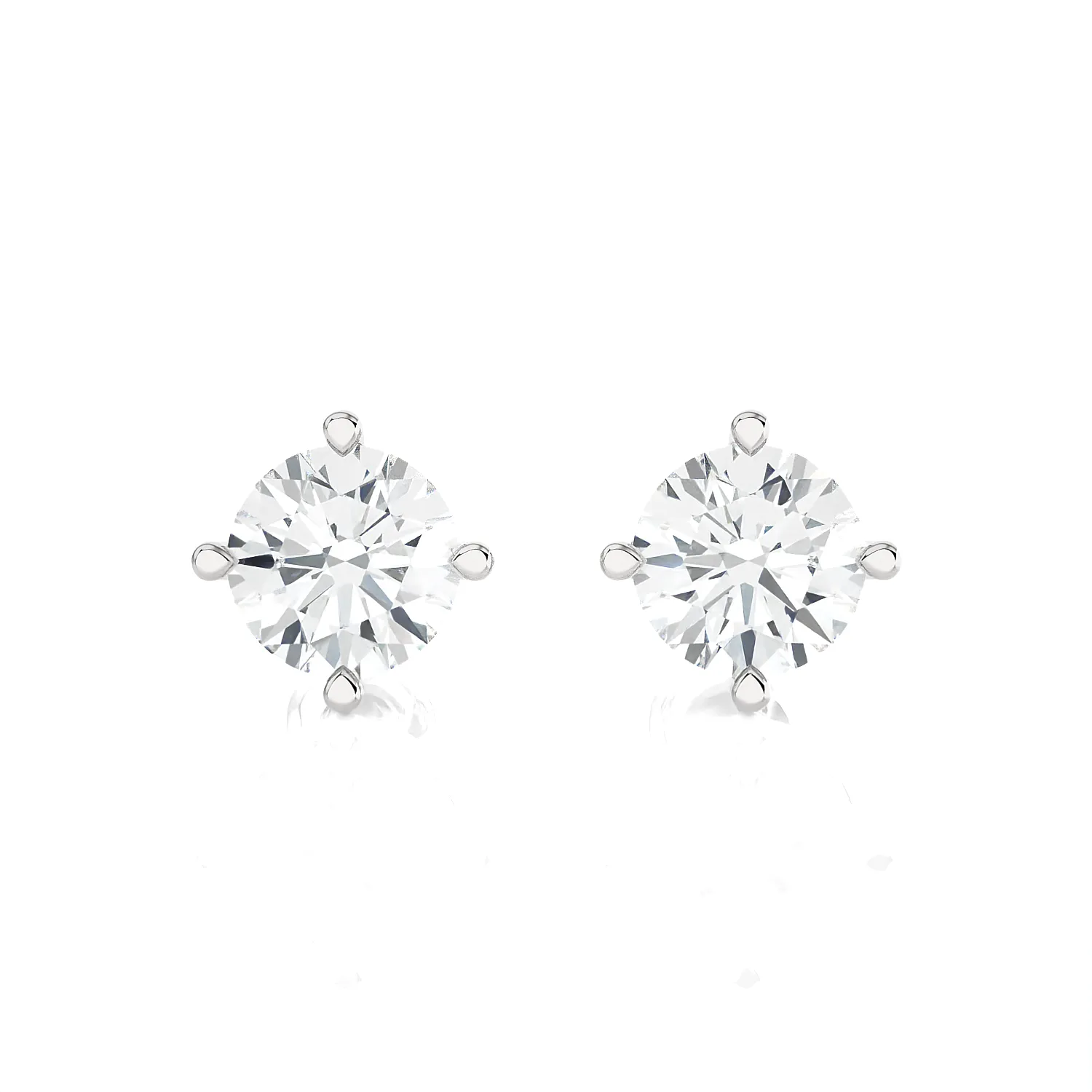 1/2 ctw Round Lab Grown Diamond Solitaire Stud Earrings