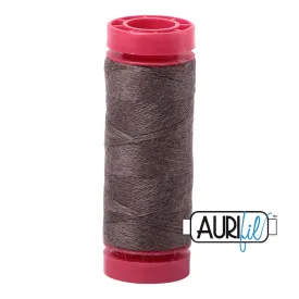 12wt - Aurifil LANA - 8910 Stormy Day (Grey Brown) - 50m/54yds