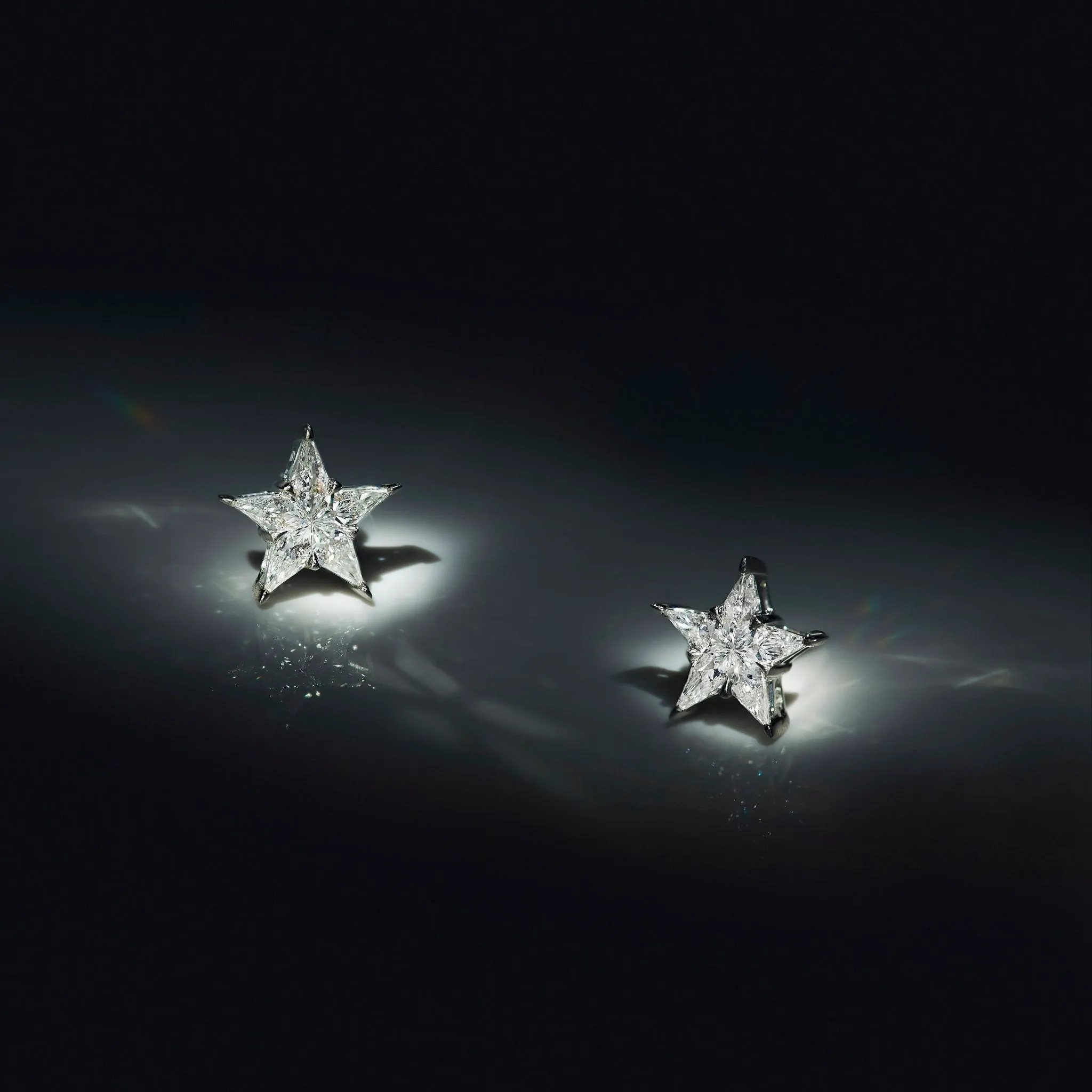 18K White Gold 1.27ct Diamond Star Studs