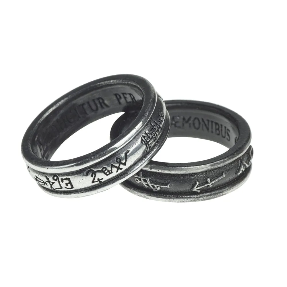 2 Rings One With Demon Black & Other With Angel White Ring