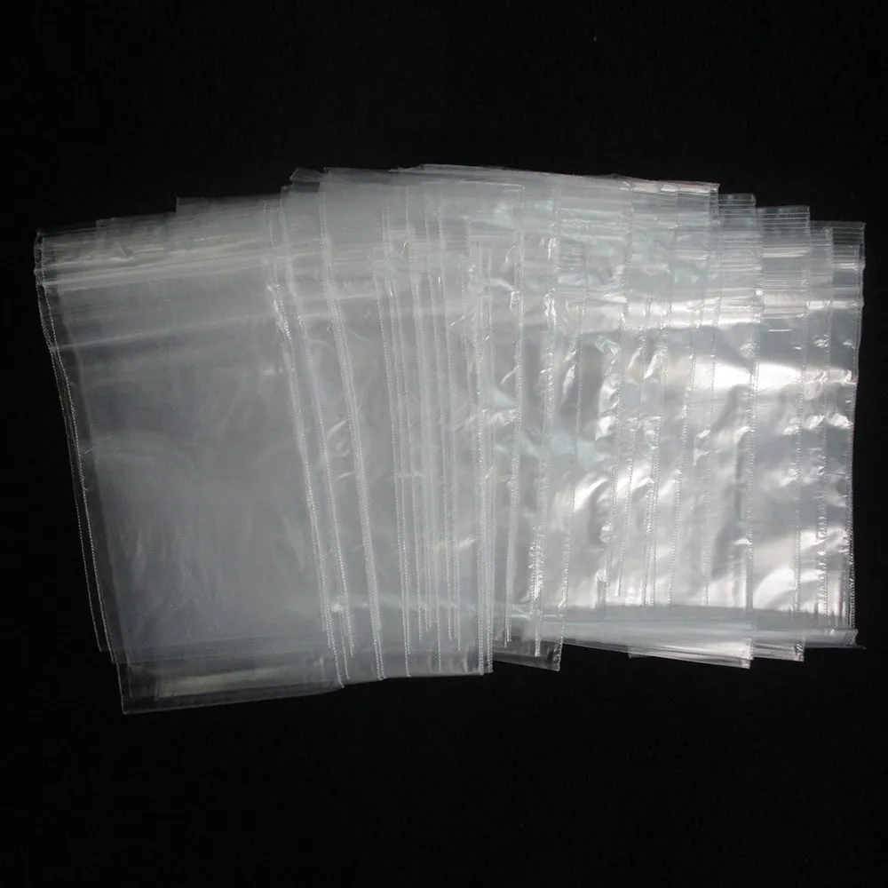 300 W 3"x5" H Poly Bags Baggies Seal Reclosable 2 Mil Plastic Clear