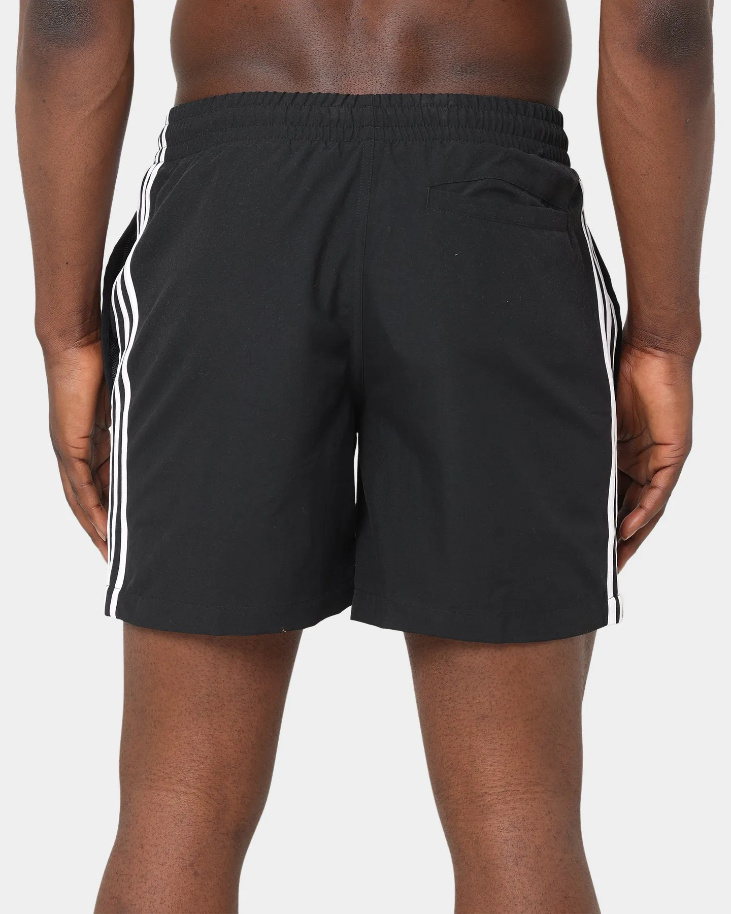 Adidas 3 Stripes Swim Shorts Black