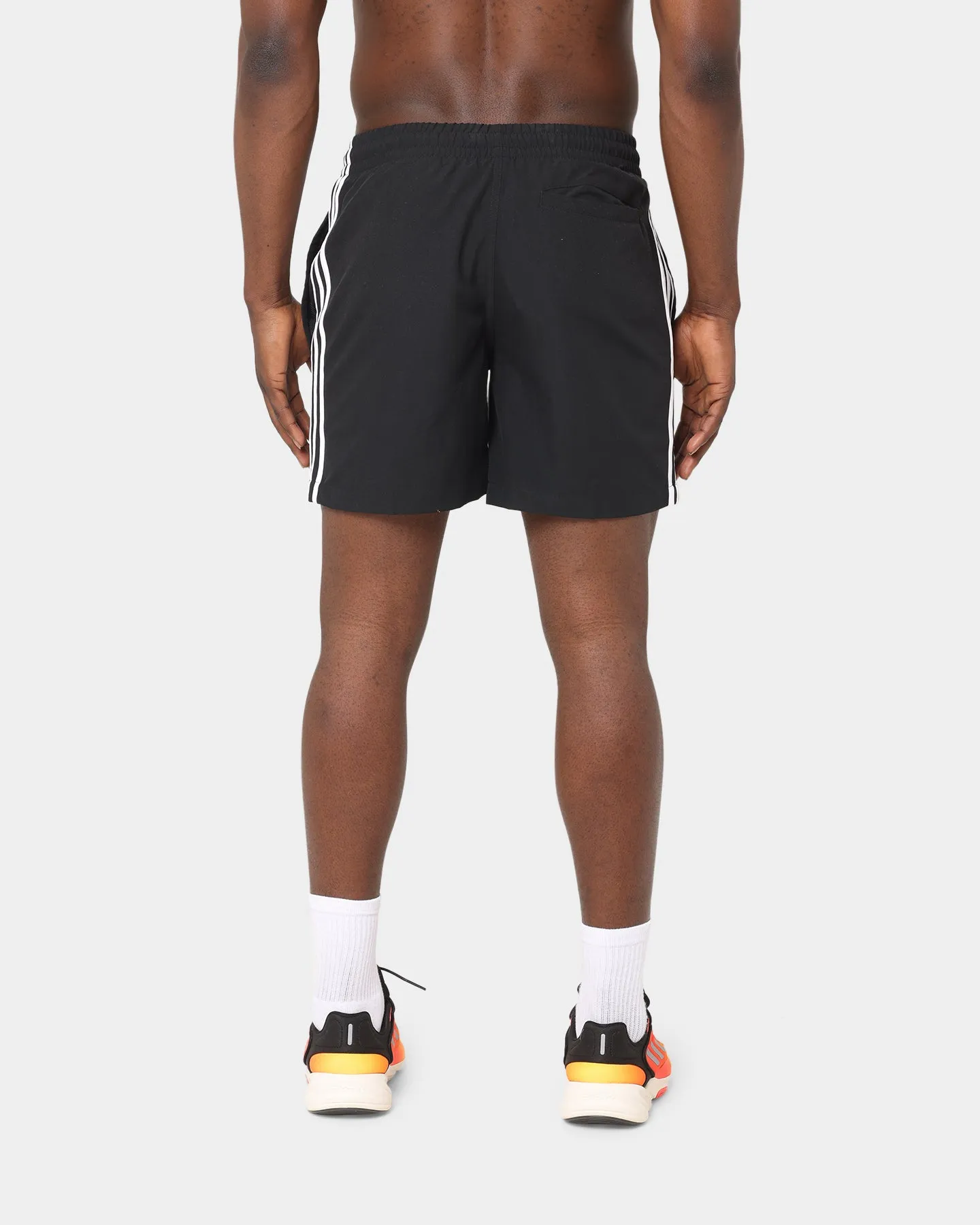 Adidas 3 Stripes Swim Shorts Black