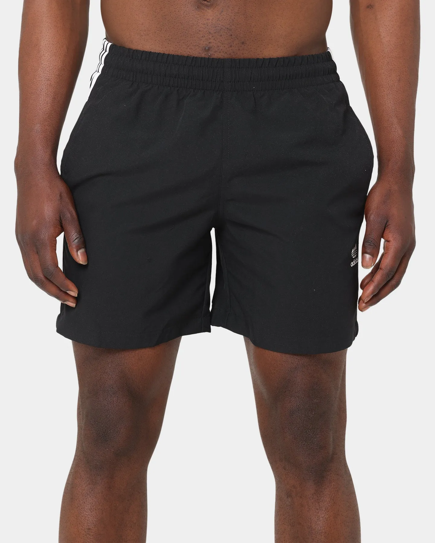 Adidas 3 Stripes Swim Shorts Black