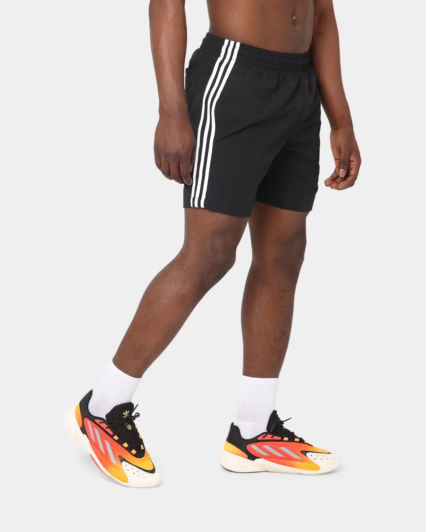 Adidas 3 Stripes Swim Shorts Black