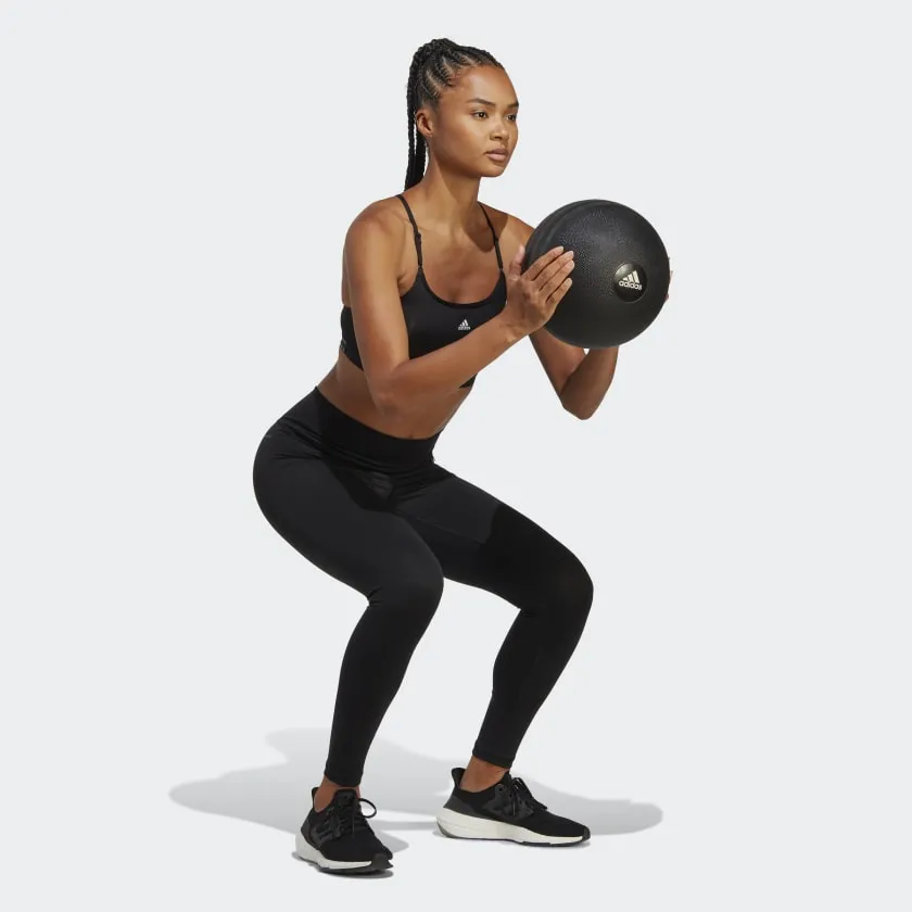 ADIDAS TRAINING ESSENTIALS HIGH-WAISTED 7/8 LEGGINGS - BLACK
