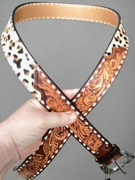 American Darling Leopard Women's Western Belt-XLarge