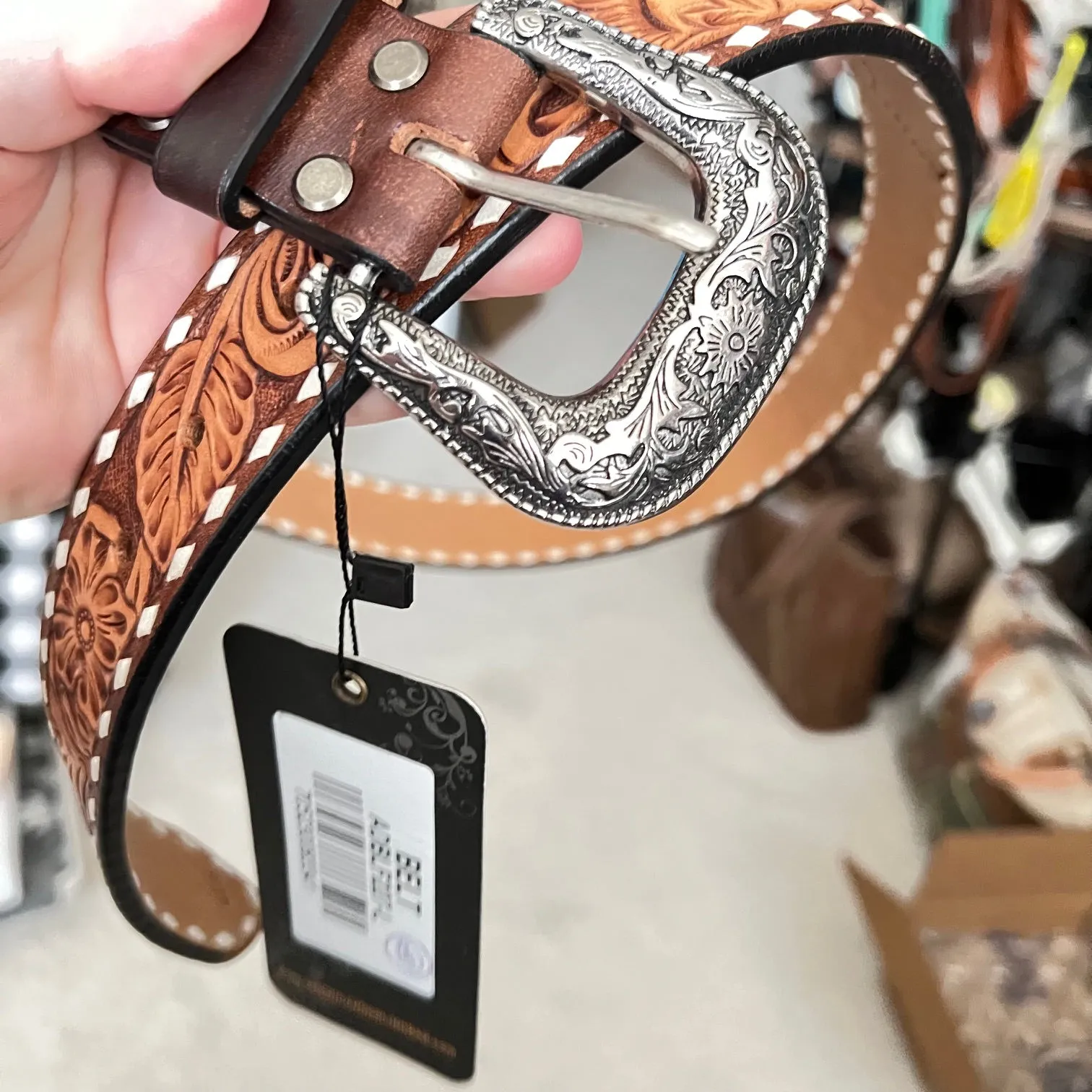 American Darling Leopard Women's Western Belt-XLarge