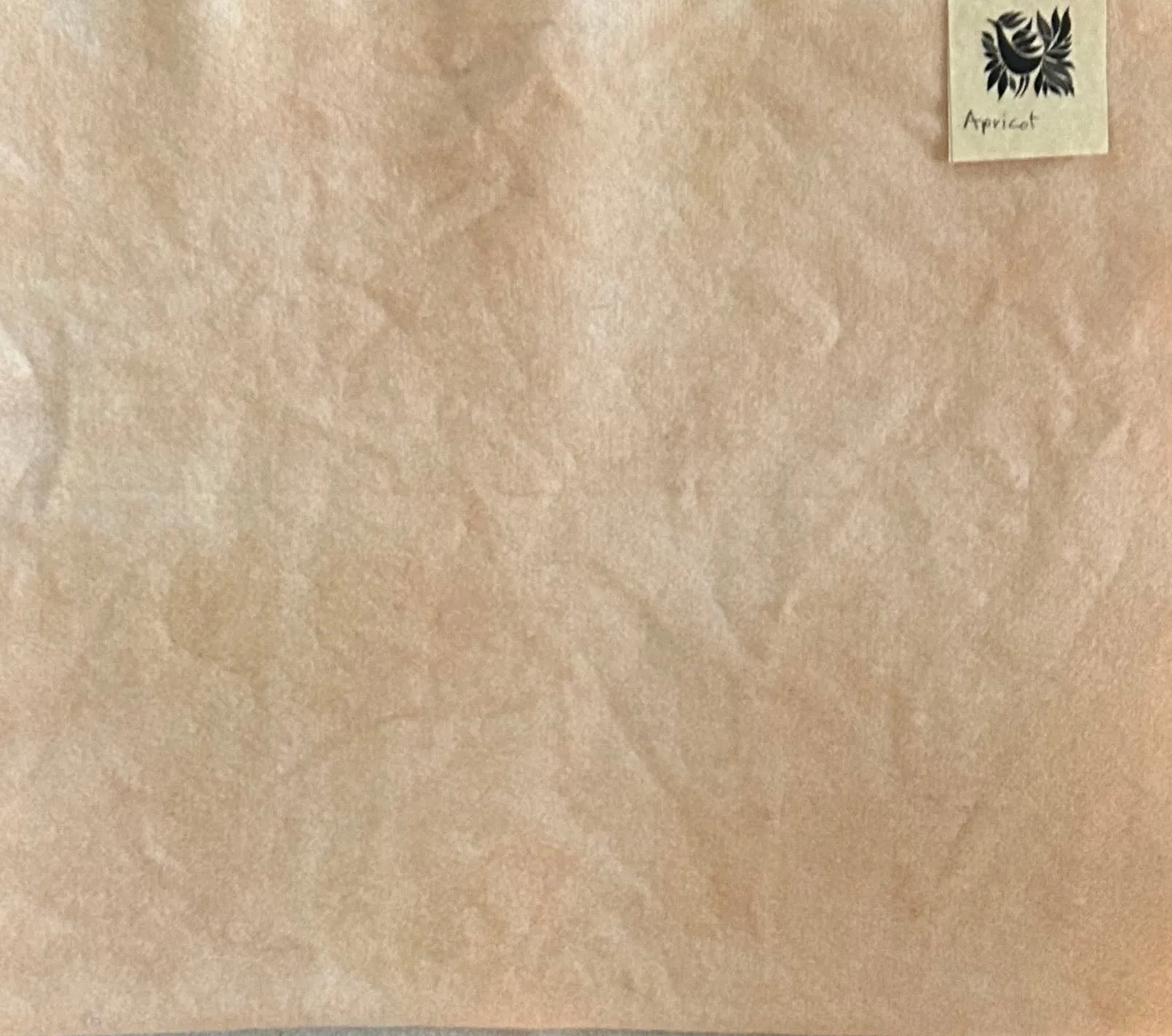APRICOT Hand Dyed Fat EIGHTH Wool Fabric for Wool Applique and Rug Hooking