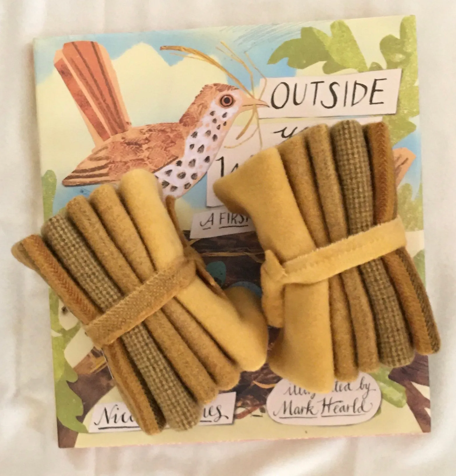 AUTUMN GOLD Hand Dyed Wool  Bundle for Rug Hooking and Wool Applique
