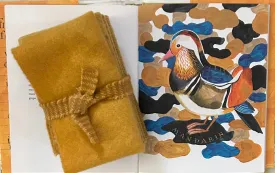 AUTUMN GOLD Hand Dyed Wool  Bundle for Rug Hooking and Wool Applique