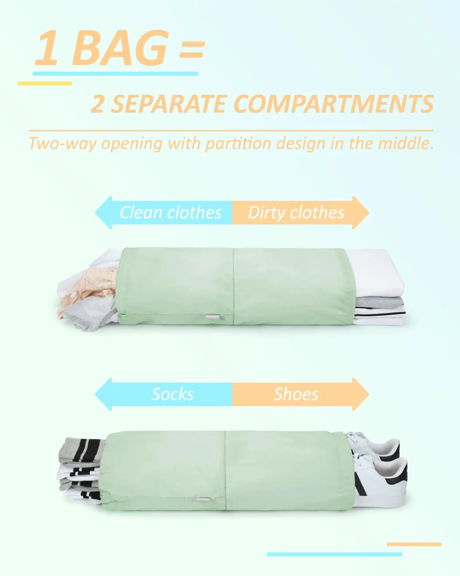 BAGSMART 6 Set/4 Set/2 Set Compression Packing Cubes for Travel