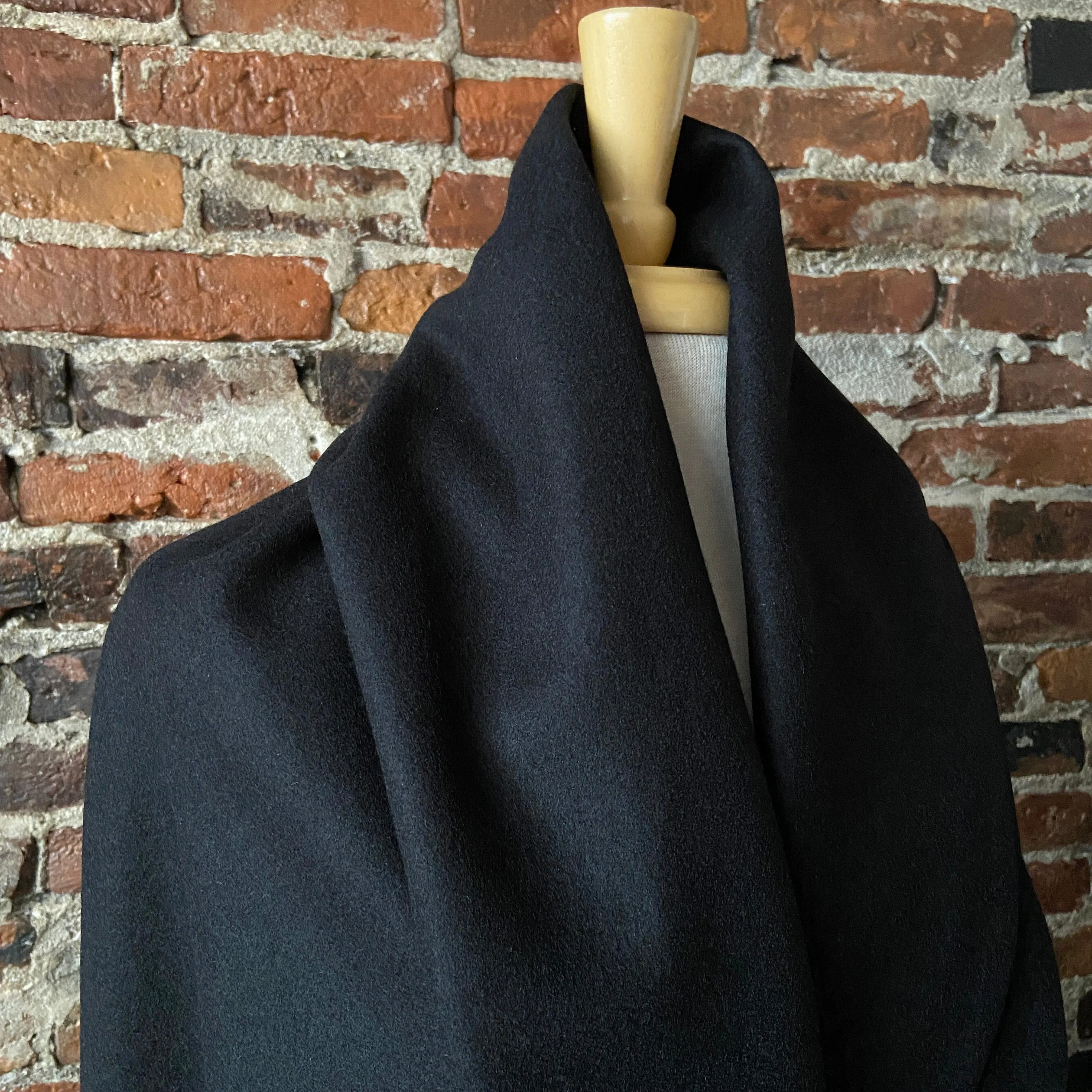 Black Wool Coating - 85% Wool