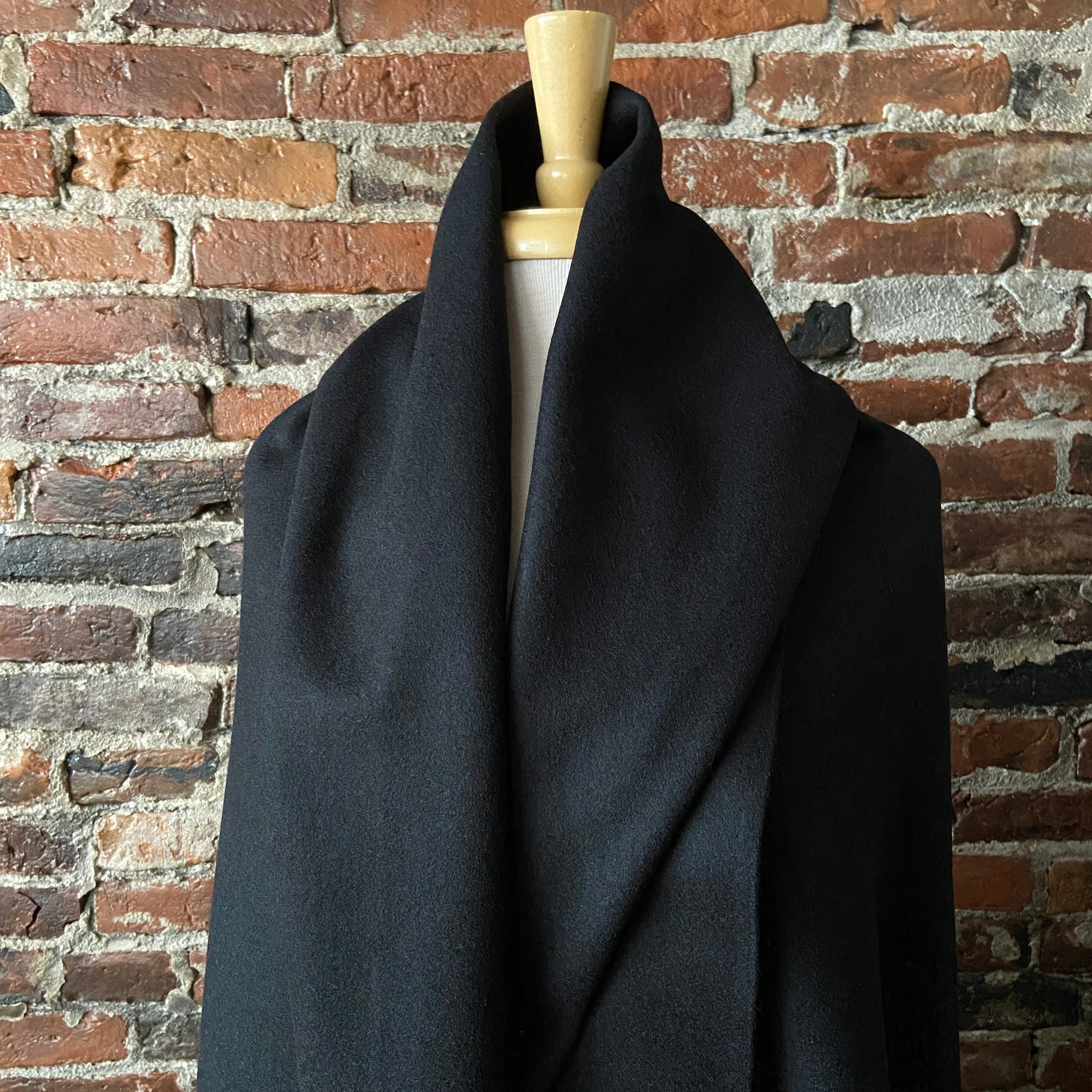 Black Wool Coating - 85% Wool