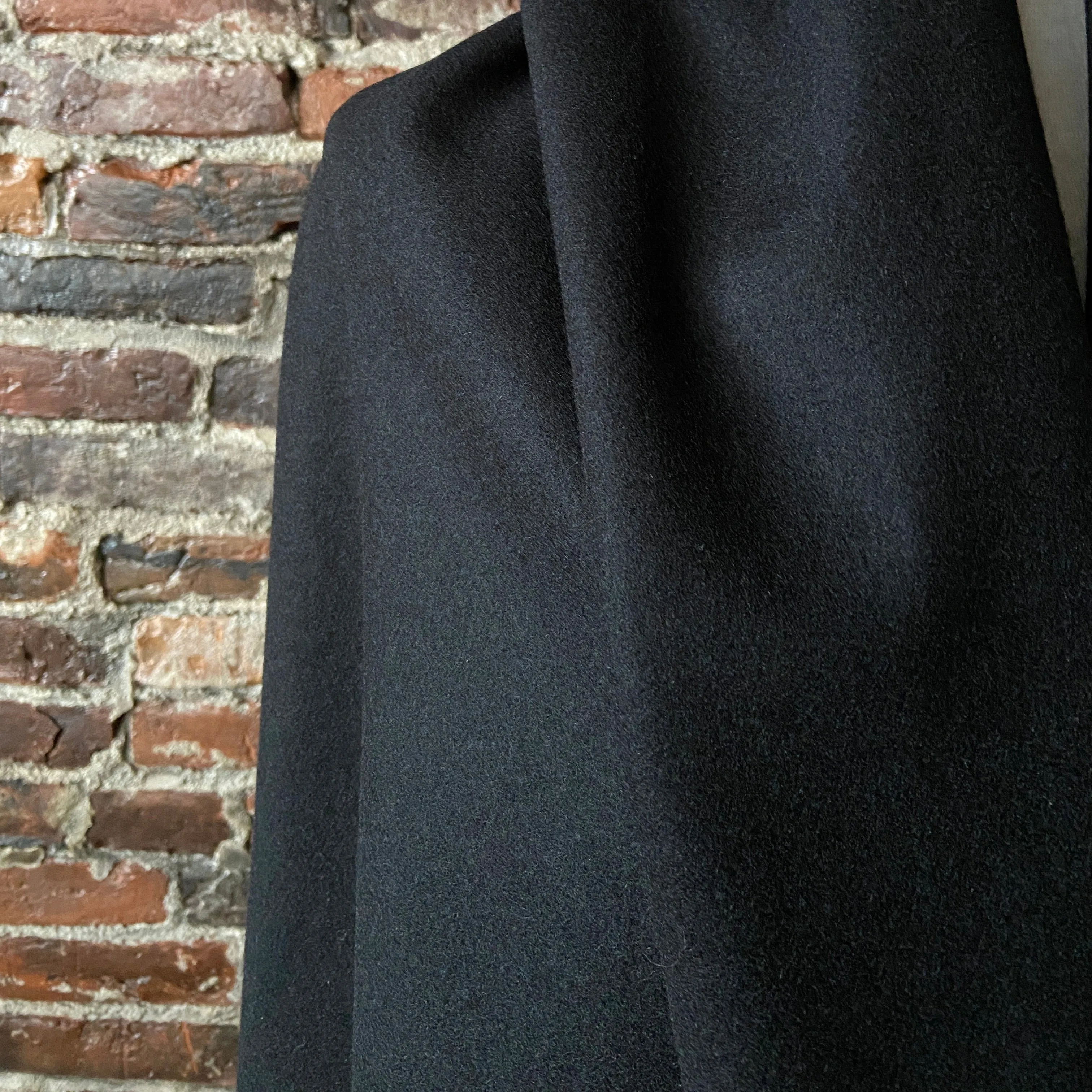 Black Wool Coating - 85% Wool