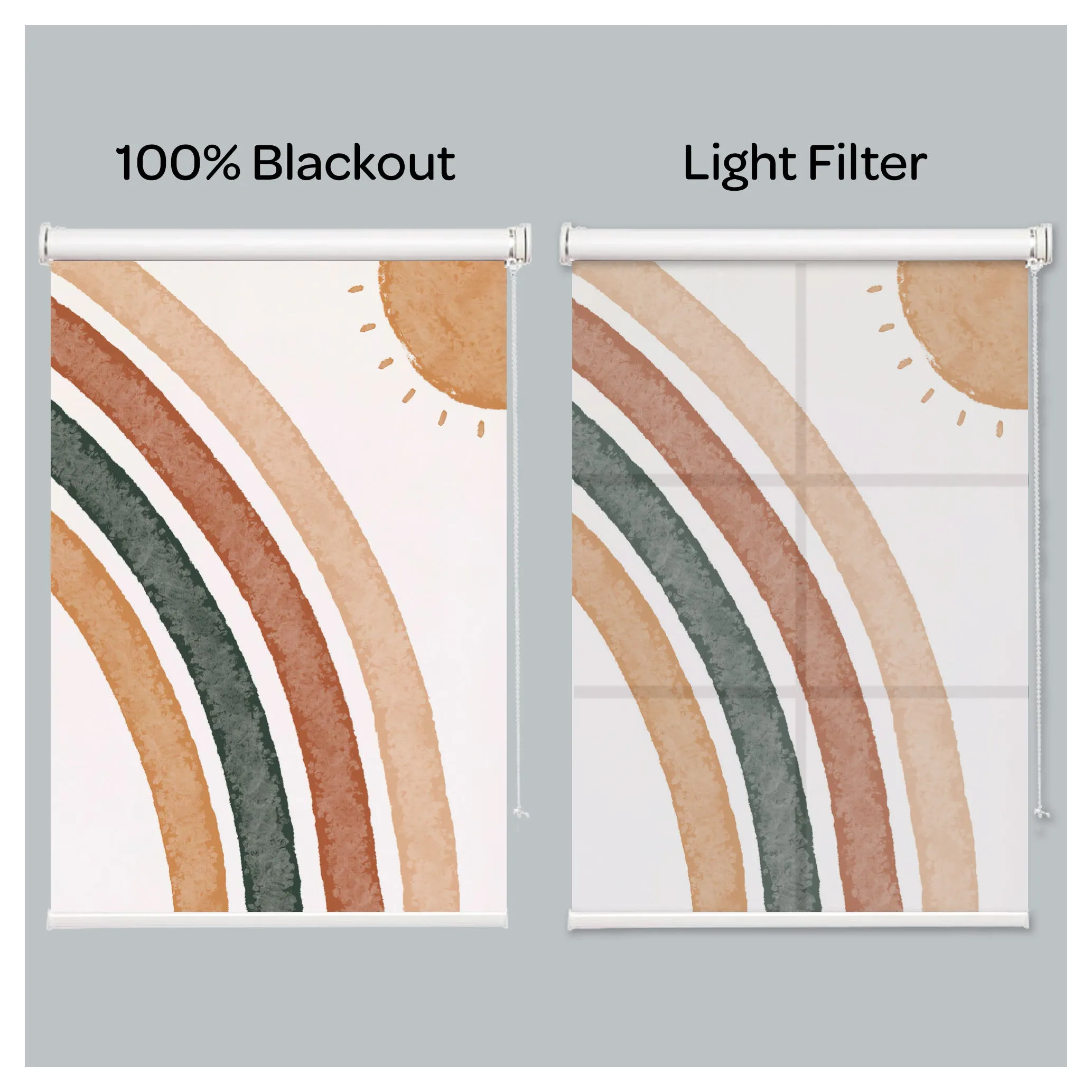 Bohemian Rainbow and Sun Window Roller Shade