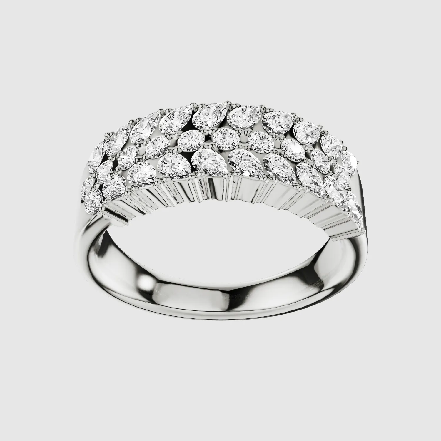 Braided Half Eternity Brand-Multi Stone