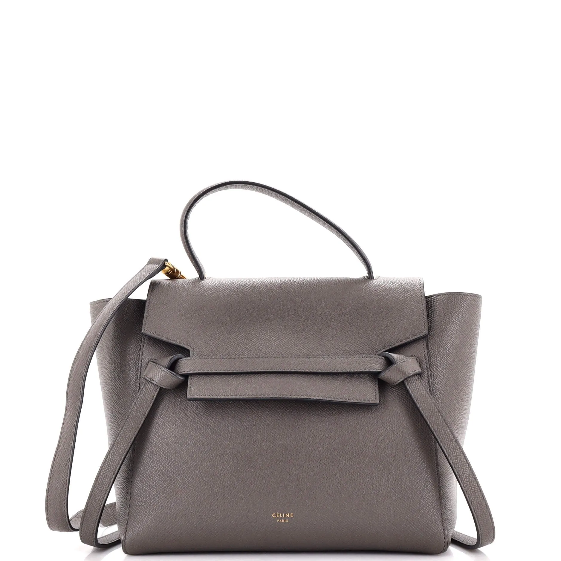 CELINE Belt Bag Textured Leather Micro