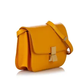 Celine Medium Classic Box Leather Crossbody Bag (SHG-3en6Z7)