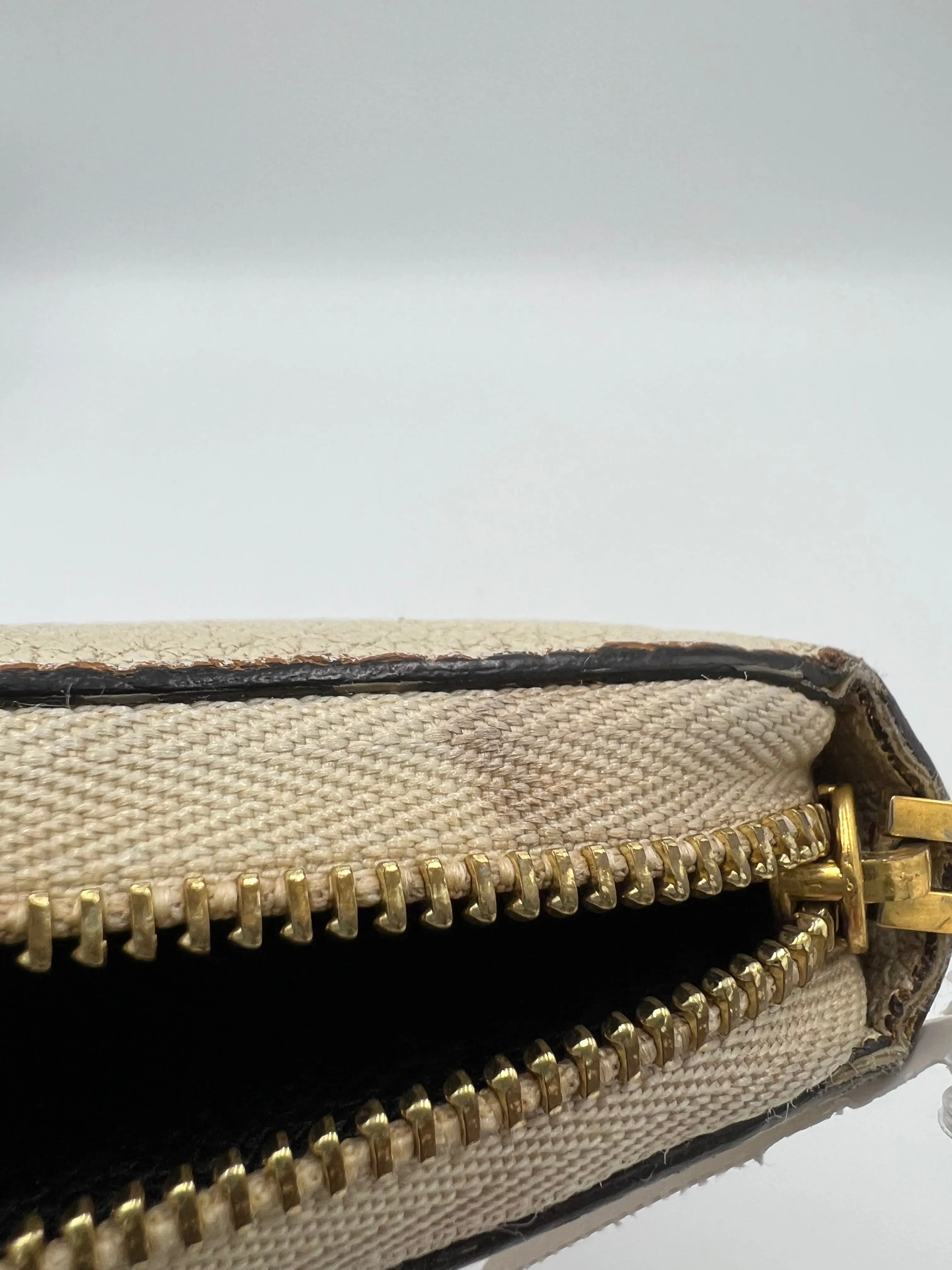 Celine Zip Around Calfskin Designer Leather Wallet
