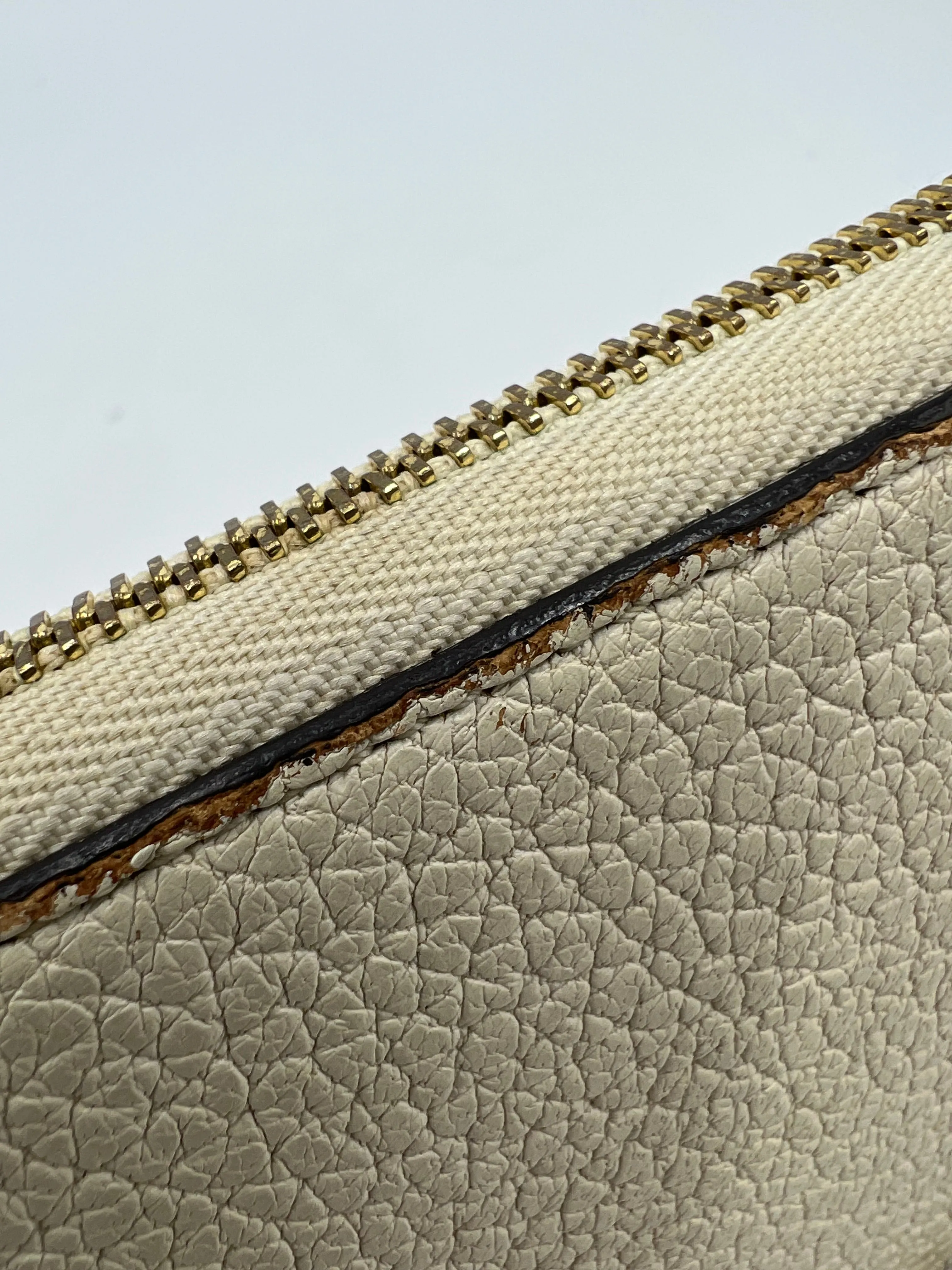 Celine Zip Around Calfskin Designer Leather Wallet