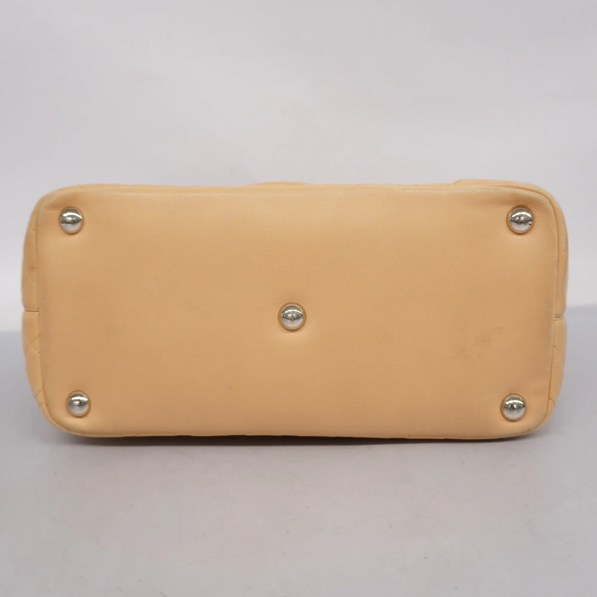 CHANEL  Ligne Cambon Tote Bag Lambskin Women's Tote Bag Beige