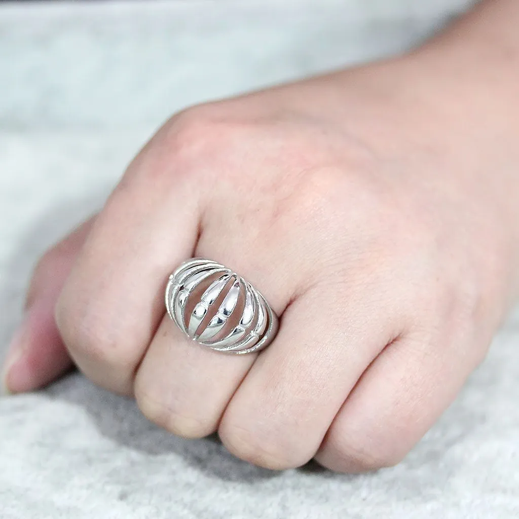 CJ3732 Wholesale Women's Stainless Steel Dome Ring