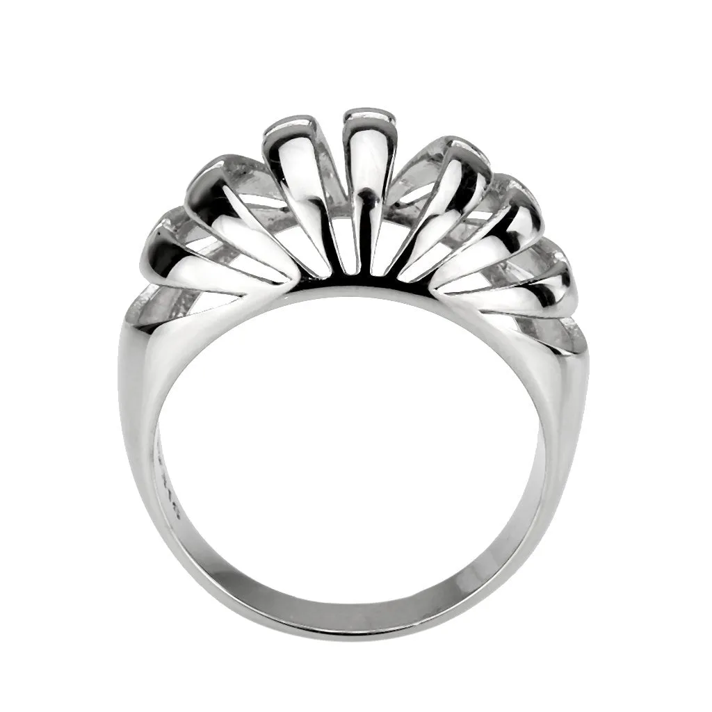 CJ3732 Wholesale Women's Stainless Steel Dome Ring
