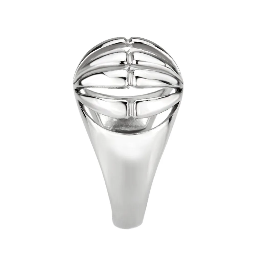 CJ3732 Wholesale Women's Stainless Steel Dome Ring