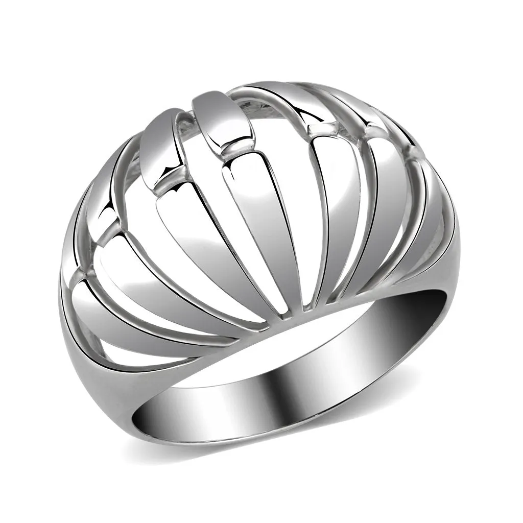 CJ3732 Wholesale Women's Stainless Steel Dome Ring