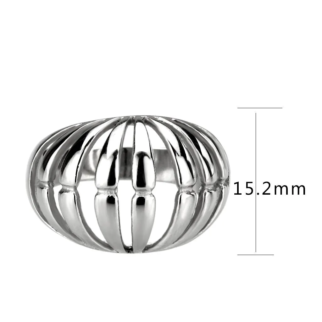 CJ3732 Wholesale Women's Stainless Steel Dome Ring