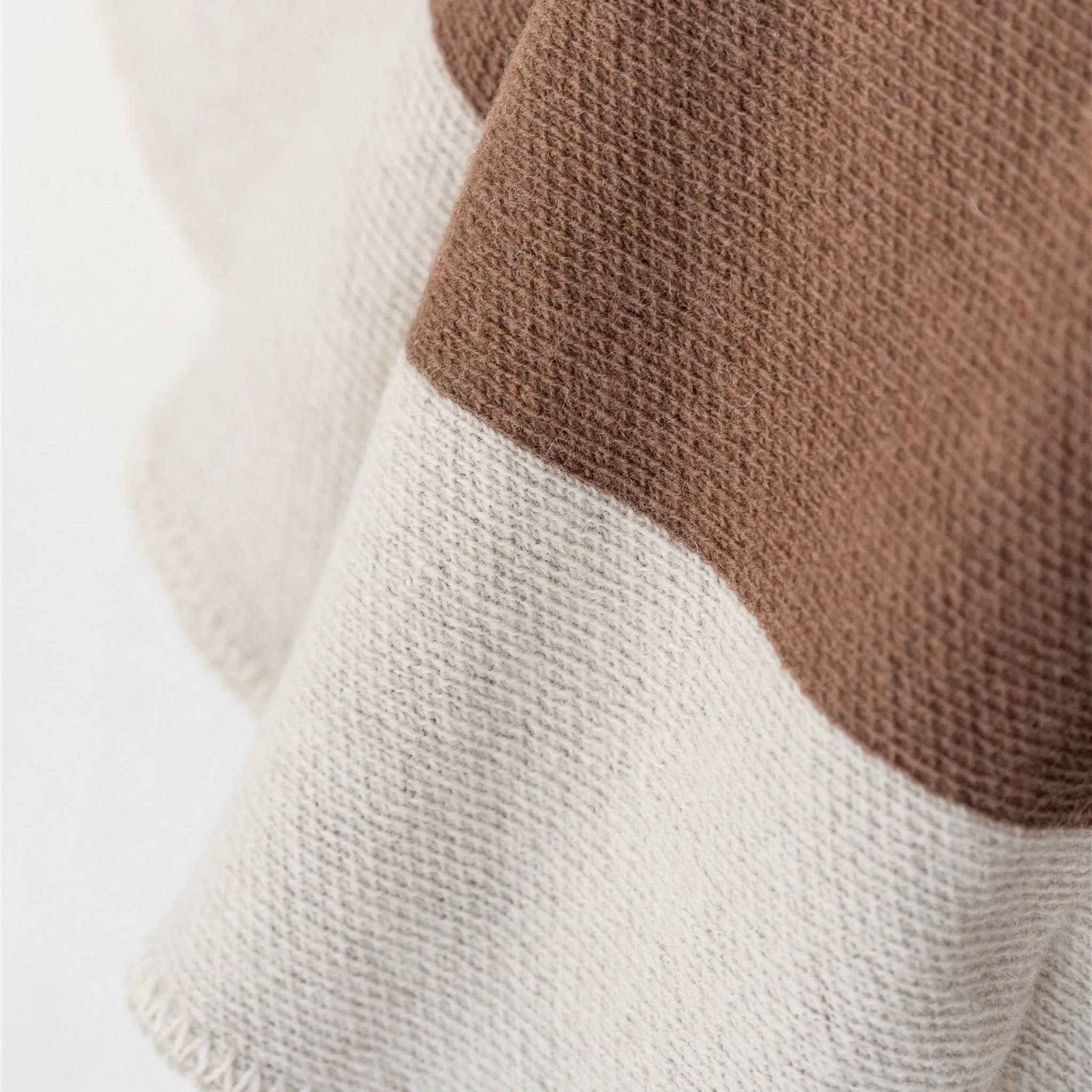 Cocoa Wool Throw Blanket