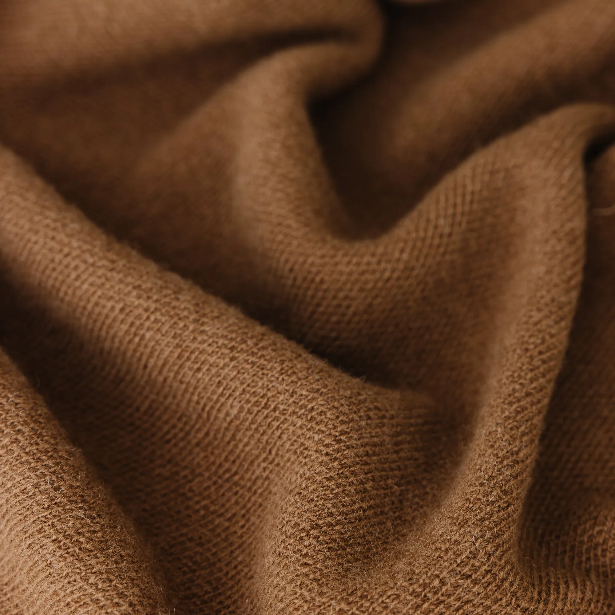 Cocoa Wool Throw Blanket