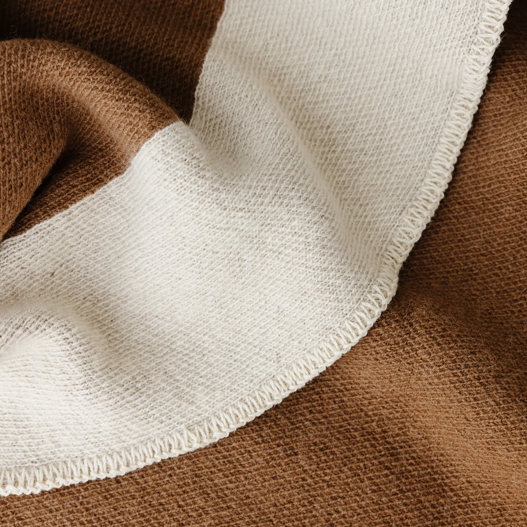 Cocoa Wool Throw Blanket