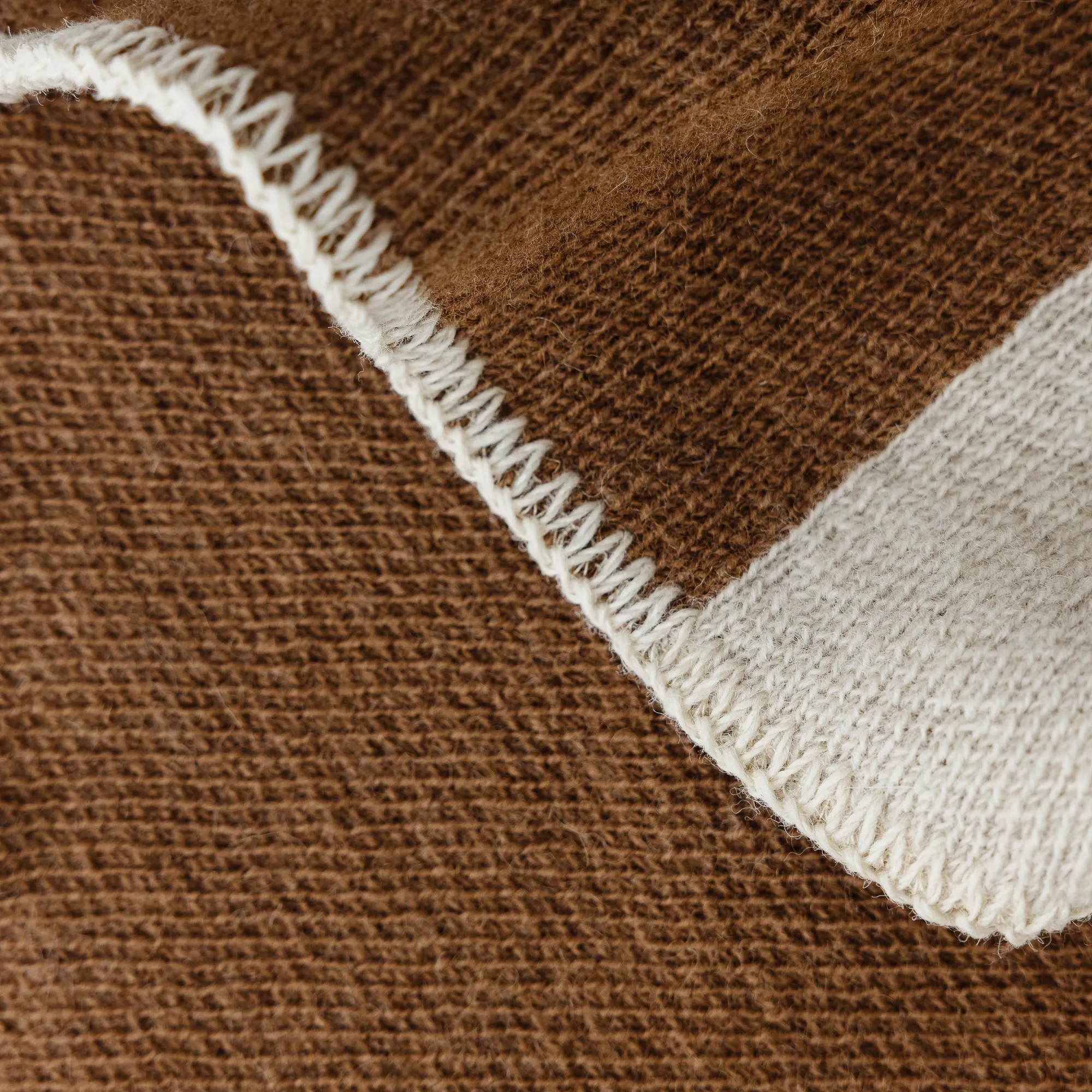 Cocoa Wool Throw Blanket