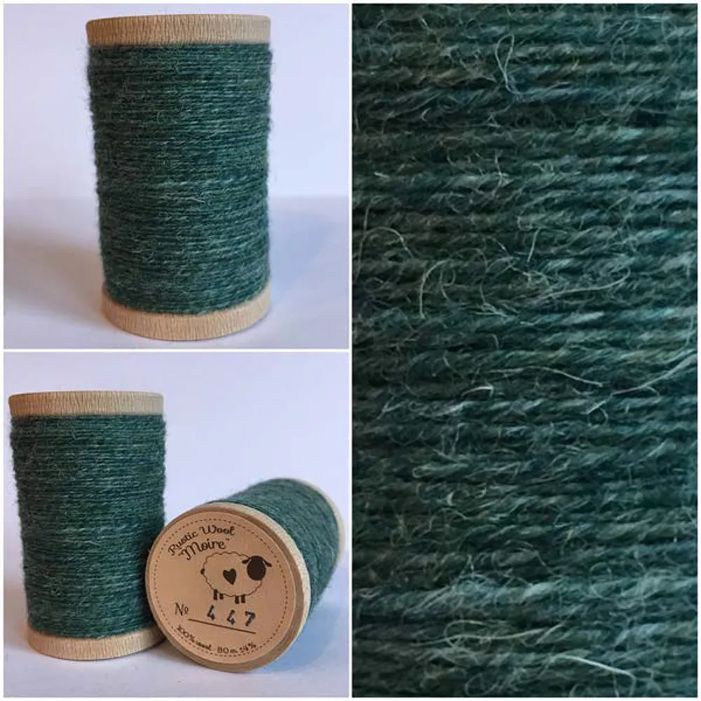 COOL MINT Hand Dyed HALF YARD Wool Fabric for Wool Applique and Rug Hooking