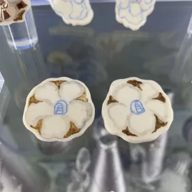 Cotton Flower Earring Stud #1