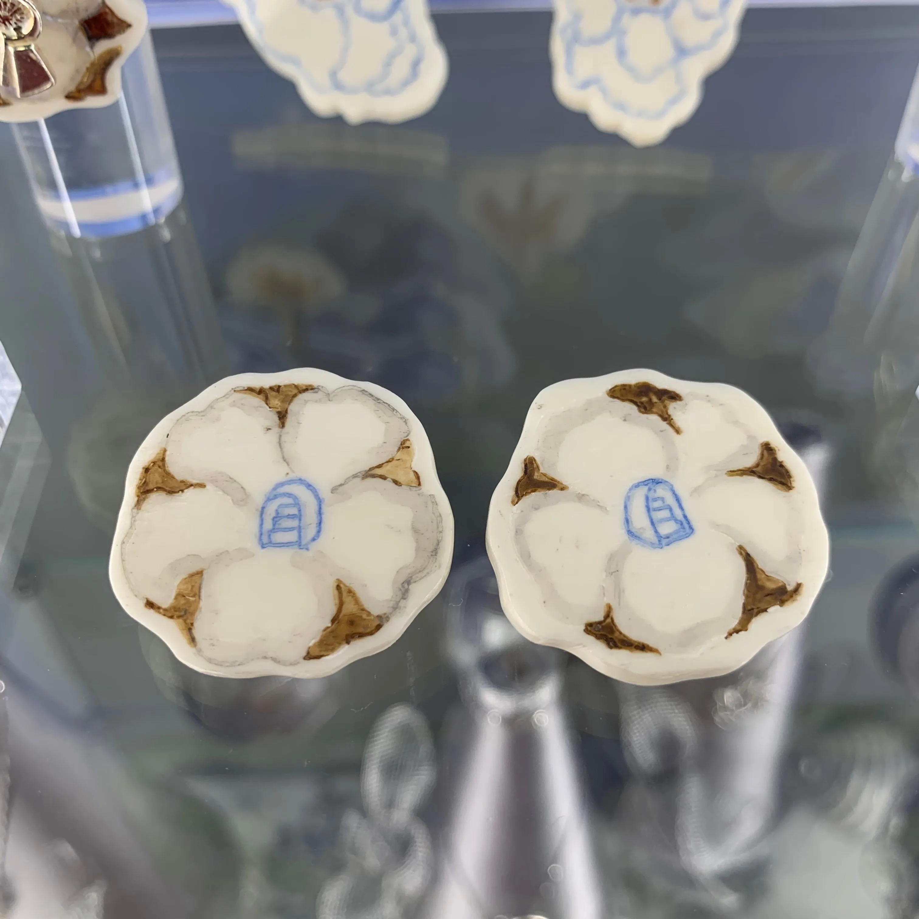 Cotton Flower Earring Stud #1