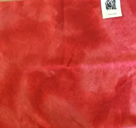 DEEP CORAL Hand Dyed YARD Wool Fabric for Wool Applique and Rug Hooking
