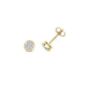 Diamond Jewellery 9ct Gold Diamond Studs DE153