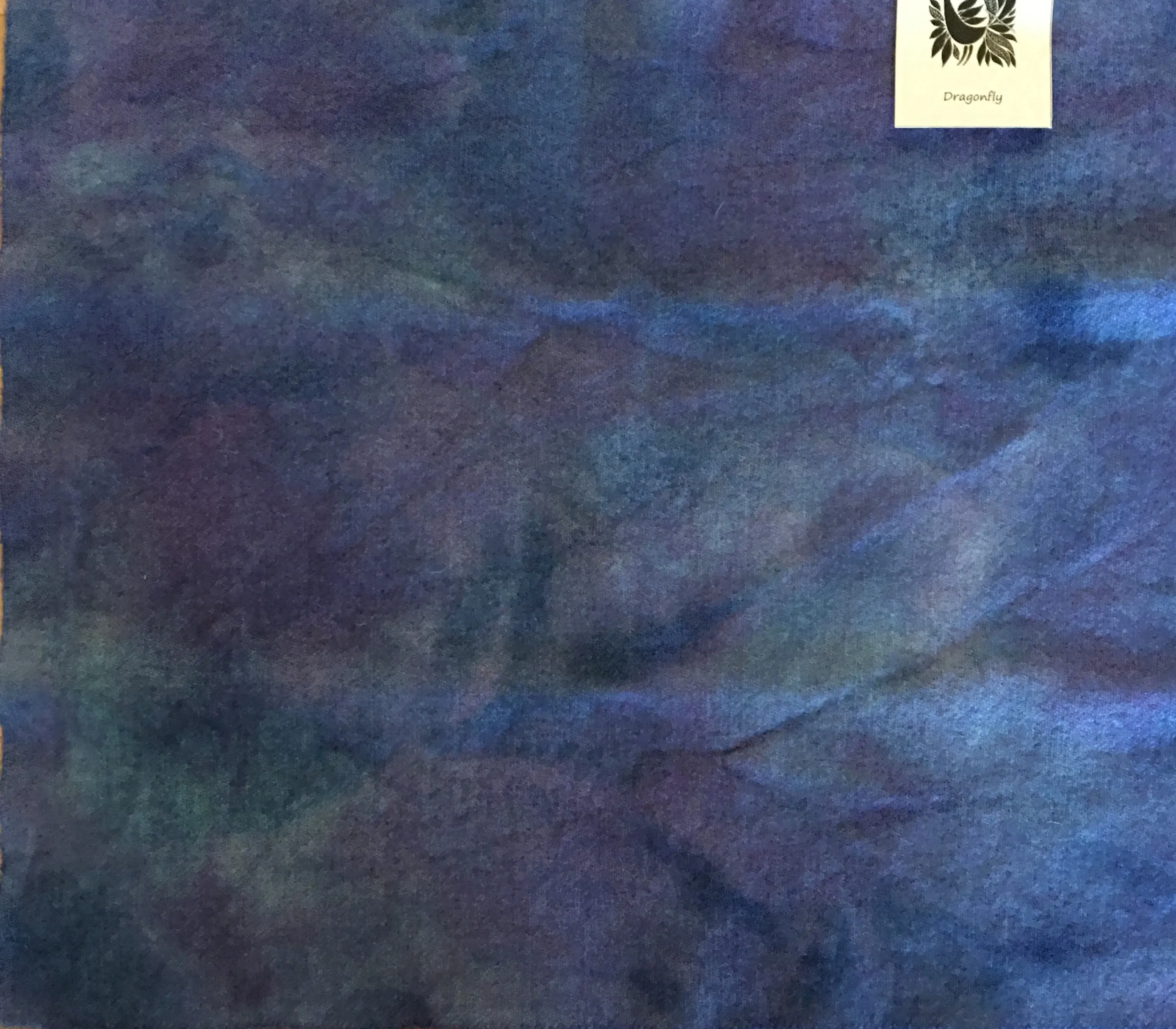 DRAGONFLY Hand Dyed Fat EIGHTH Wool Fabric for Wool Applique and Rug Hooking