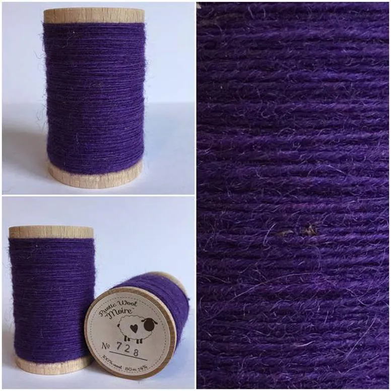 ELECTRIC VIOLET Hand Dyed Wool Bundle for Wool Applique and Rug Hooking