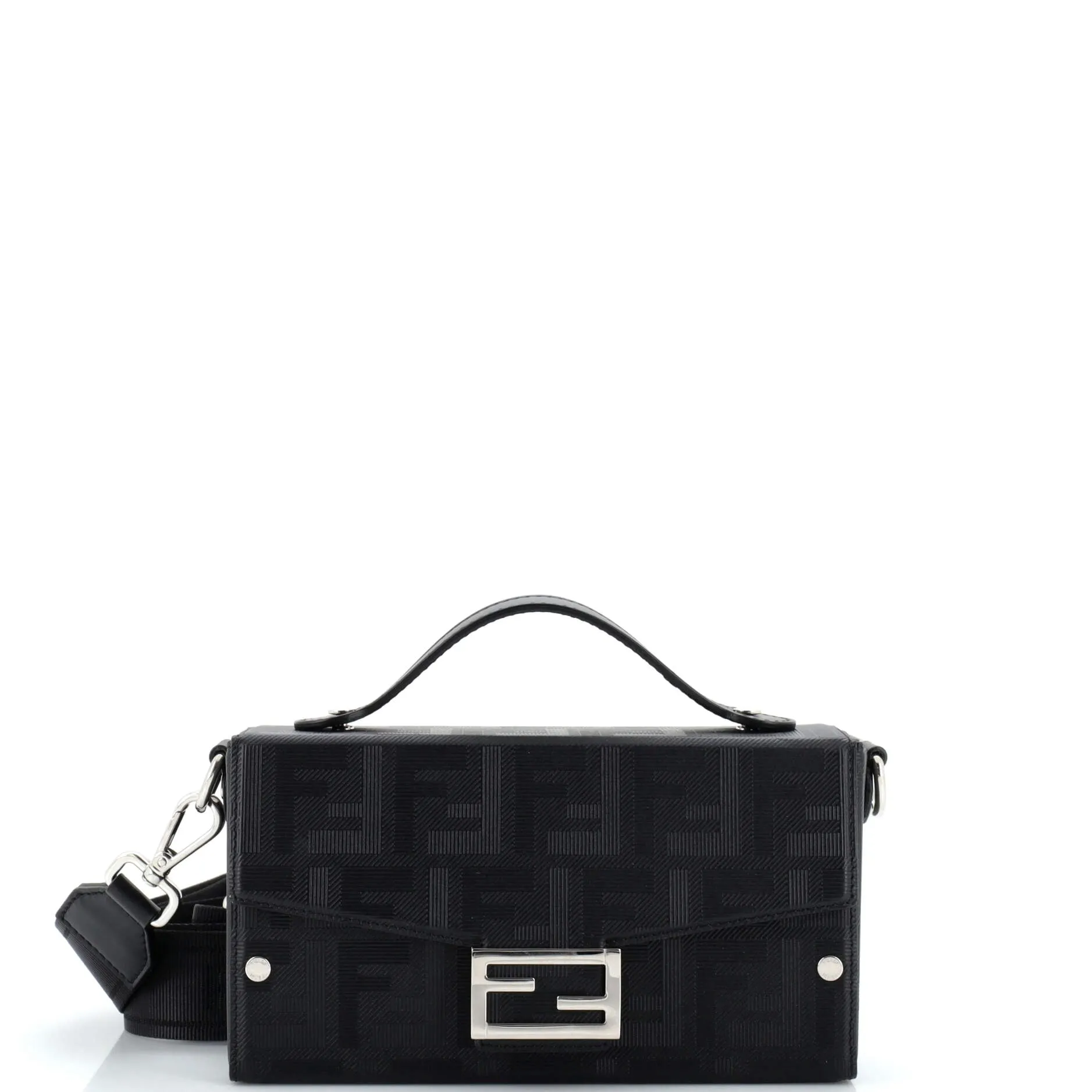 FENDI Baguette Soft Trunk Bag Zucca Leather