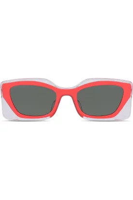 FENDI FEEL SUNGLASSES | CORAL/GREEN