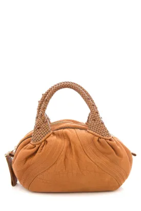 Fendi Mini Spy Cognac Leather Handbag