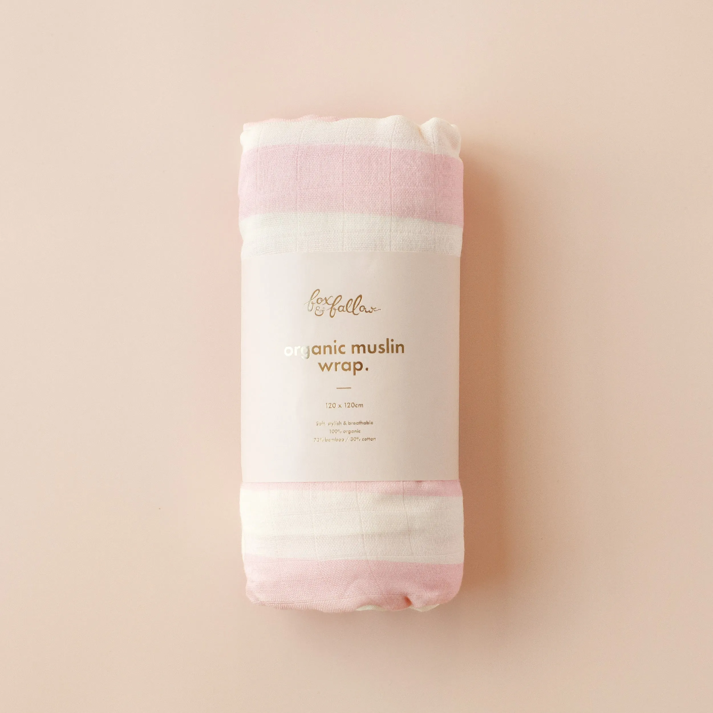 Fox & Fallow Organic Muslin Wrap - Petal Stripe