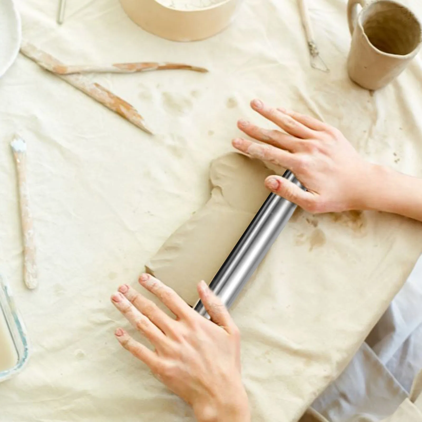 Funki Buys | Rolling Pins | Stainless Steel Rolling | Baking Tools